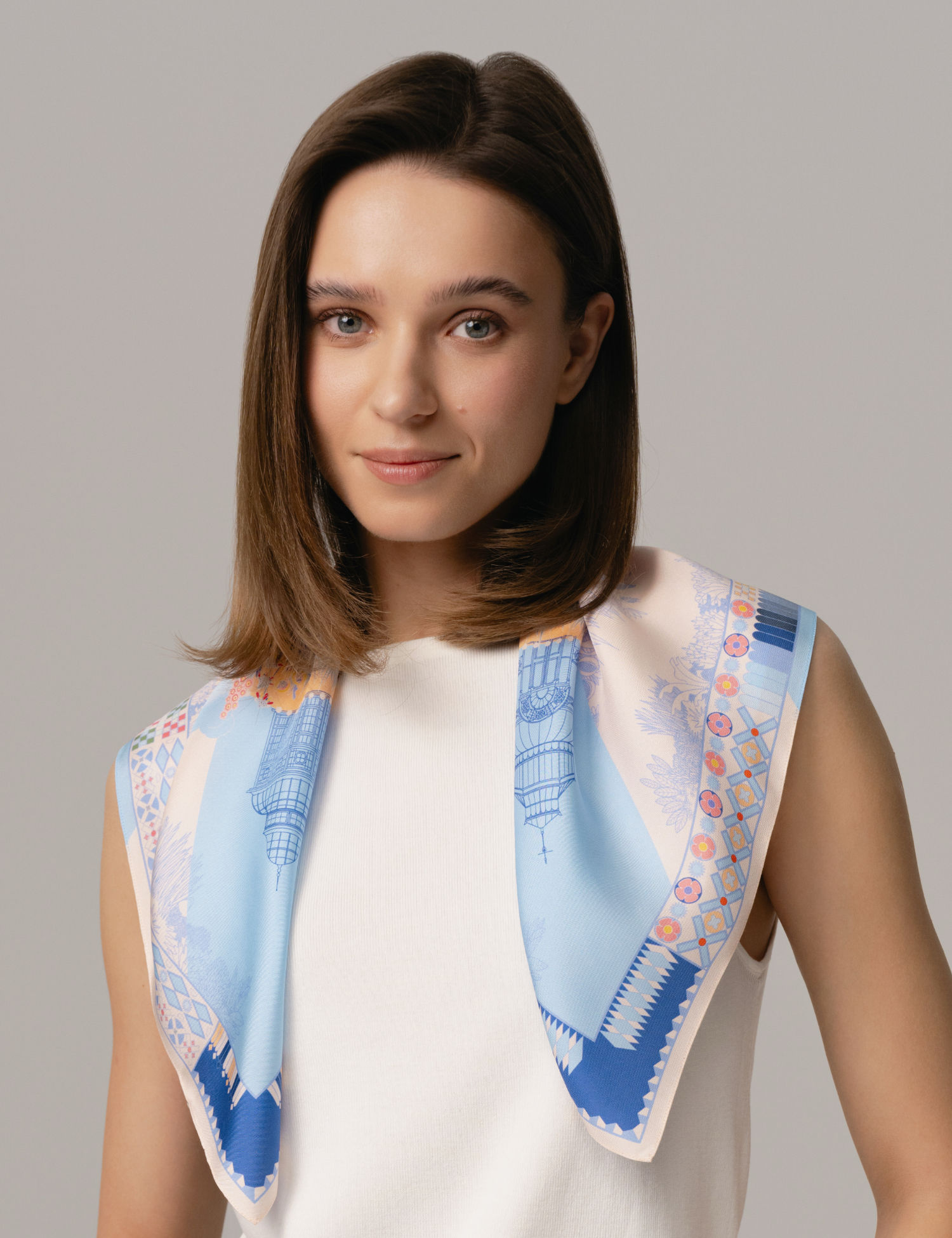 Картинка Шовкова хустина «Garden Blue»